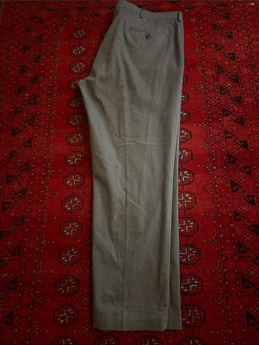 Haggar Men's Gray Dress Pants - Classic Straight Fit